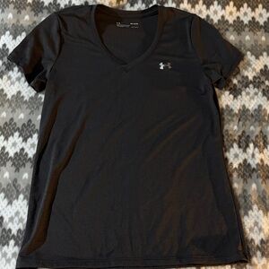 Under Armour Black V-Neck Tee with Logo